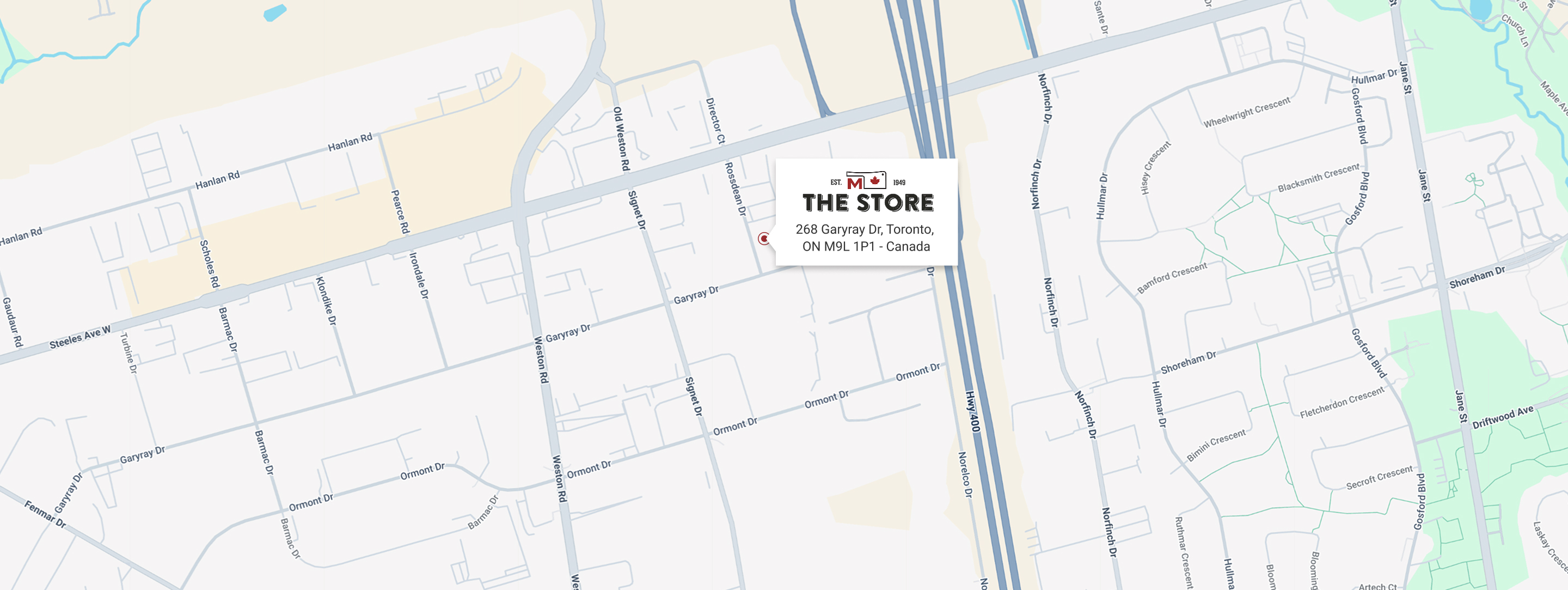 Map showing MacGregors at 264 Garyray Dr, Toronto, Ontario
