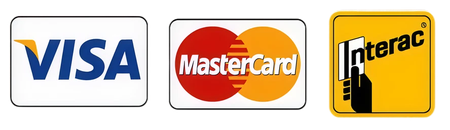 Accepted payment methods: Visa, MasterCard and Interac